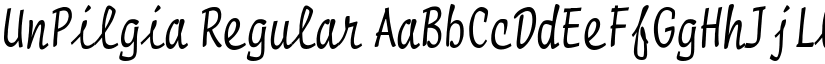 UnPilgia Regular font