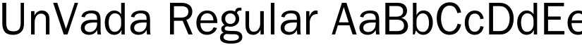 UnVada Regular font