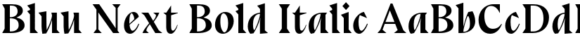 Bluu Next Bold Italic font