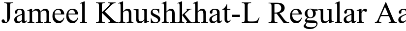 Jameel Khushkhat-L Regular font