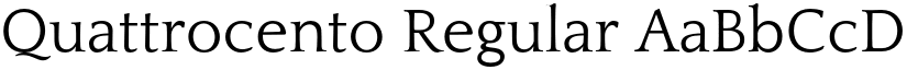 Quattrocento Regular font