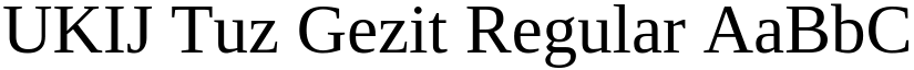 UKIJ Tuz Gezit Regular font