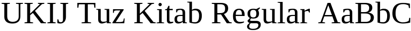 UKIJ Tuz Kitab Regular font