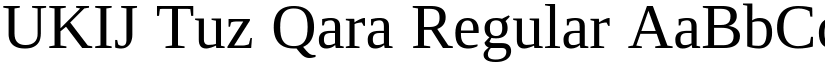 UKIJ Tuz Qara Regular font