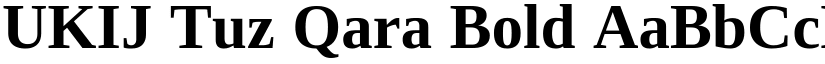 UKIJ Tuz Qara Bold font