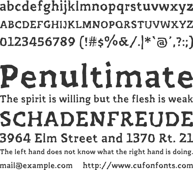 Prejidenjia font preview