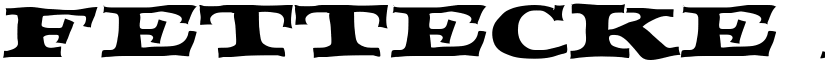 FETTECKE font