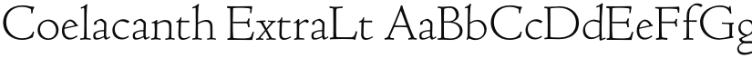 Coelacanth ExtraLt font