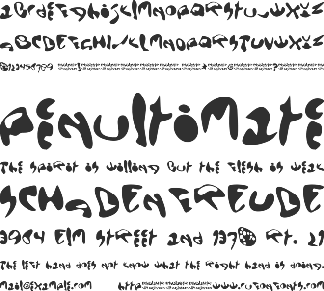 Ecto Blaster font preview