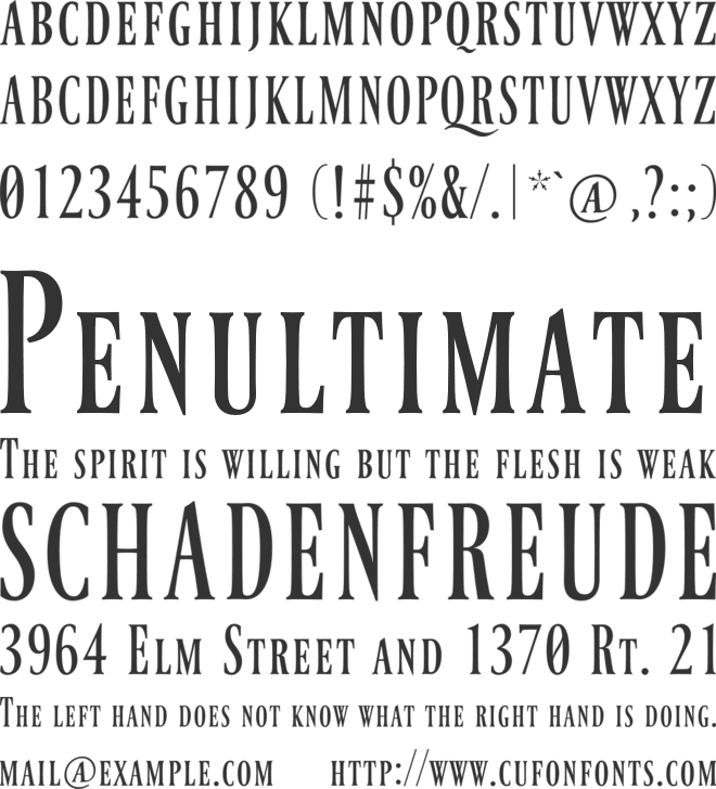Ferrum font preview