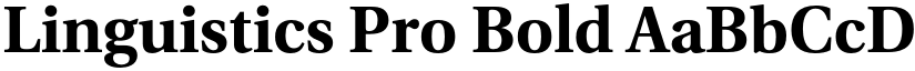 Linguistics Pro Bold font