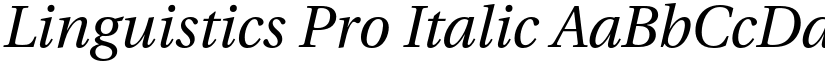 Linguistics Pro Italic font