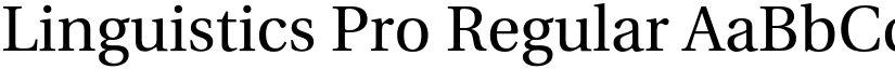 Linguistics Pro Regular font