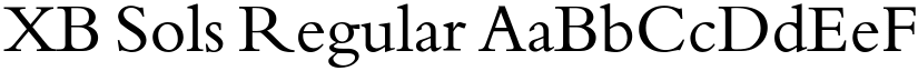 XB Sols Regular font
