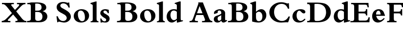 XB Sols Bold font
