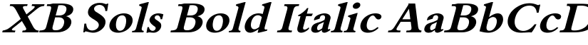 XB Sols Bold Italic font