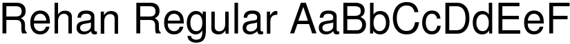 Rehan Regular font