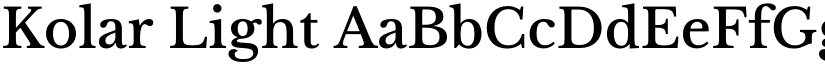 Kolar Light font
