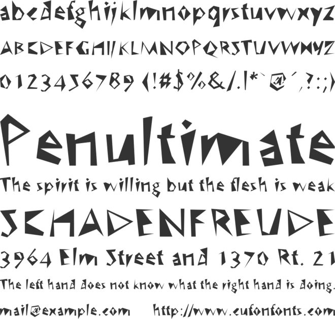 WC Speed Bta font preview