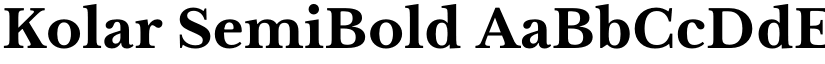 Kolar SemiBold font