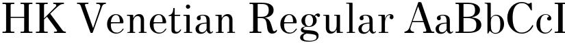 HK Venetian Regular font