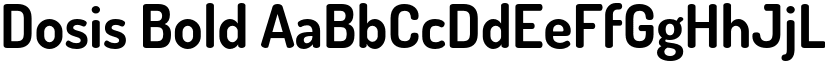 Dosis Bold font