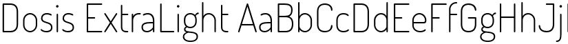 Dosis ExtraLight font