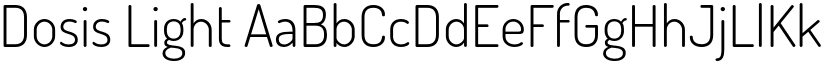 Dosis Light font