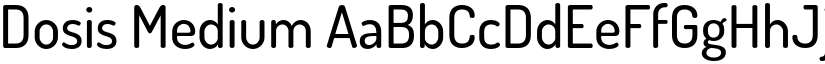 Dosis Medium font