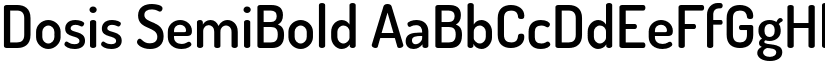 Dosis SemiBold font