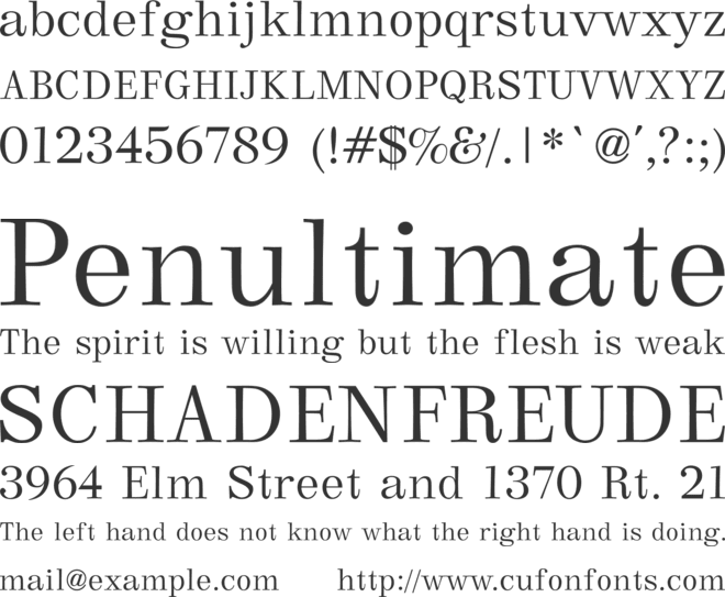 GFS Bodoni font preview