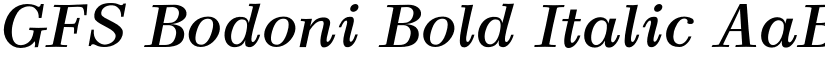 GFS Bodoni Bold Italic font