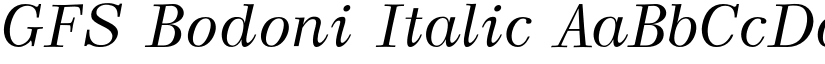GFS Bodoni Italic font
