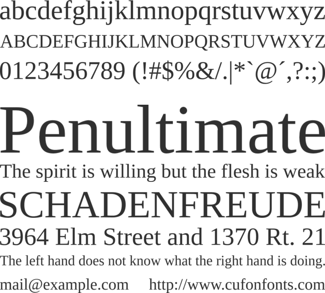 Libra Serif Modern font preview