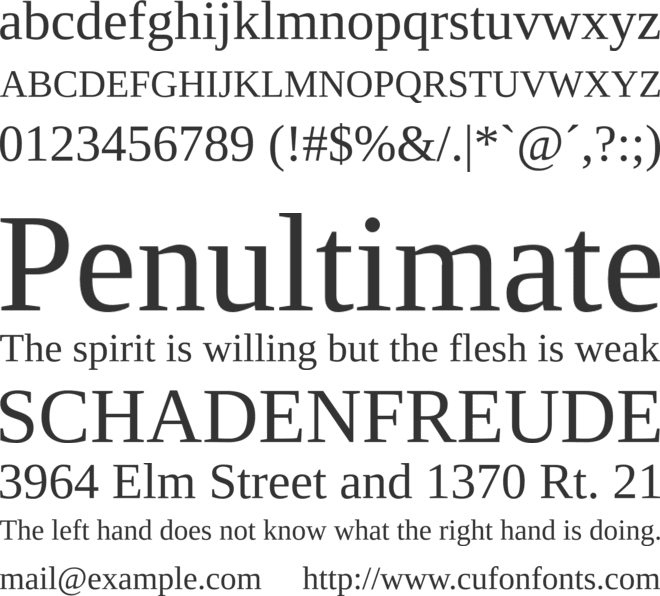 Libra Serif Modern font preview