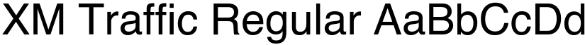 XM Traffic Regular font
