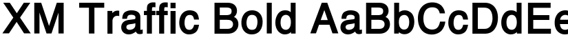 XM Traffic Bold font