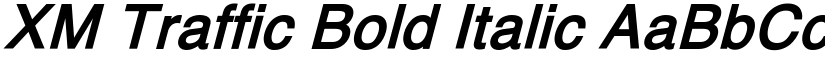 XM Traffic Bold Italic font