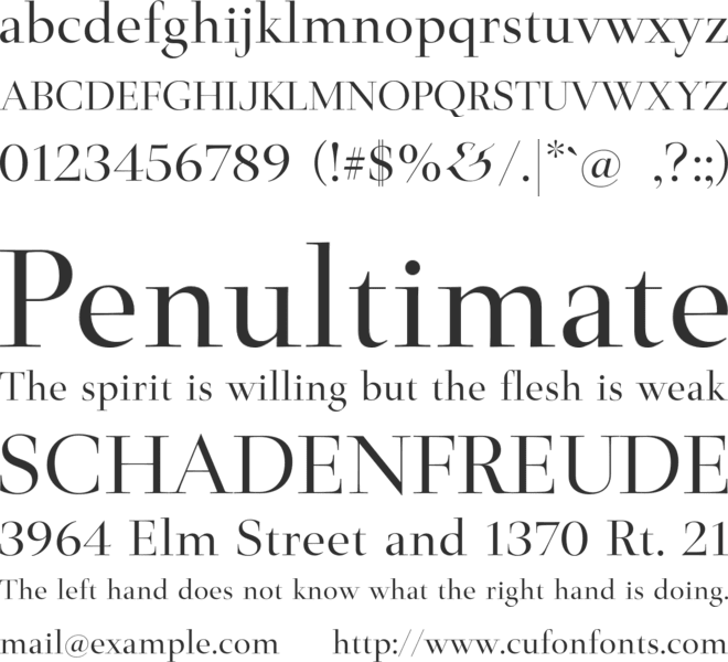 Medio font preview