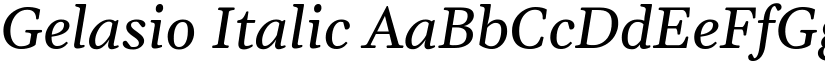 Gelasio Italic font