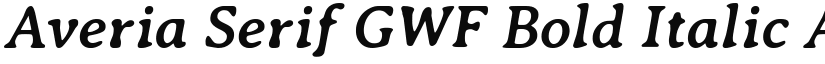 Averia Serif GWF Bold Italic font