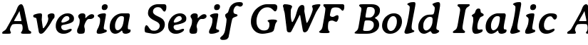 Averia Serif GWF Bold Italic font