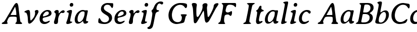 Averia Serif GWF Italic font