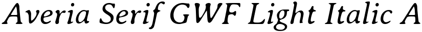 Averia Serif GWF Light Italic font