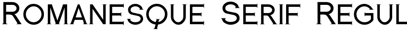 Romanesque Serif Regular font