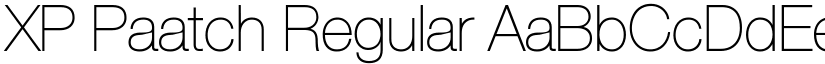 XP Paatch Regular font