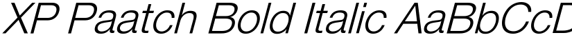 XP Paatch Bold Italic font