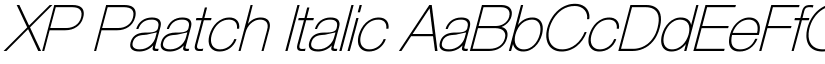 XP Paatch Italic font