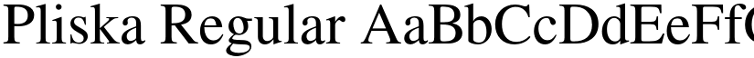 Pliska Regular font