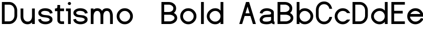 Dustismo  Bold font